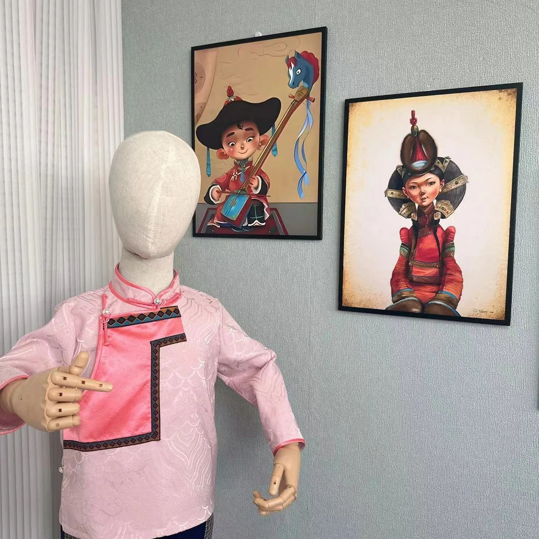 【德利源】儿童衬衫民族风格儿童男女上衣生活装D0553#