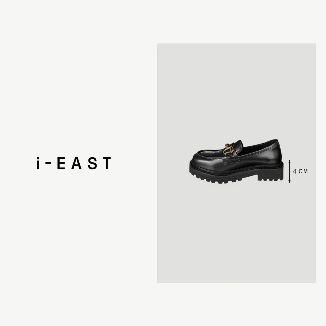 i-EAST 波士顿学院~金扣饰设计感百搭乐福鞋-4C PS7126