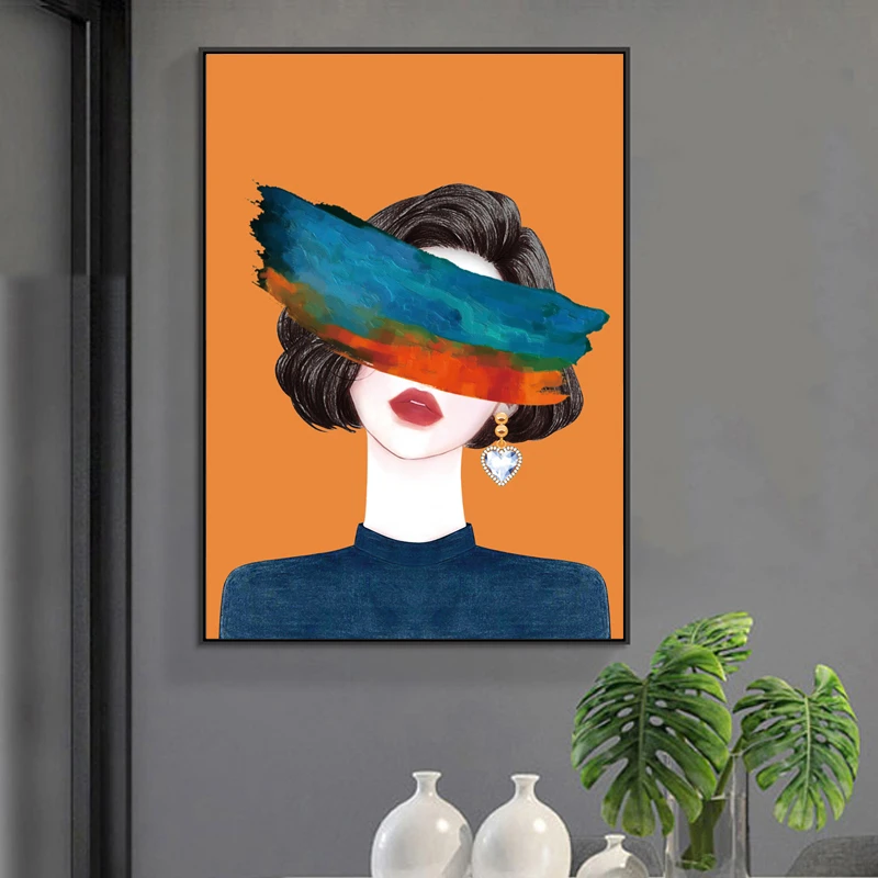 插画美女十字绣2023新款线绣客厅小幅卧室简单自己绣手工小件餐厅