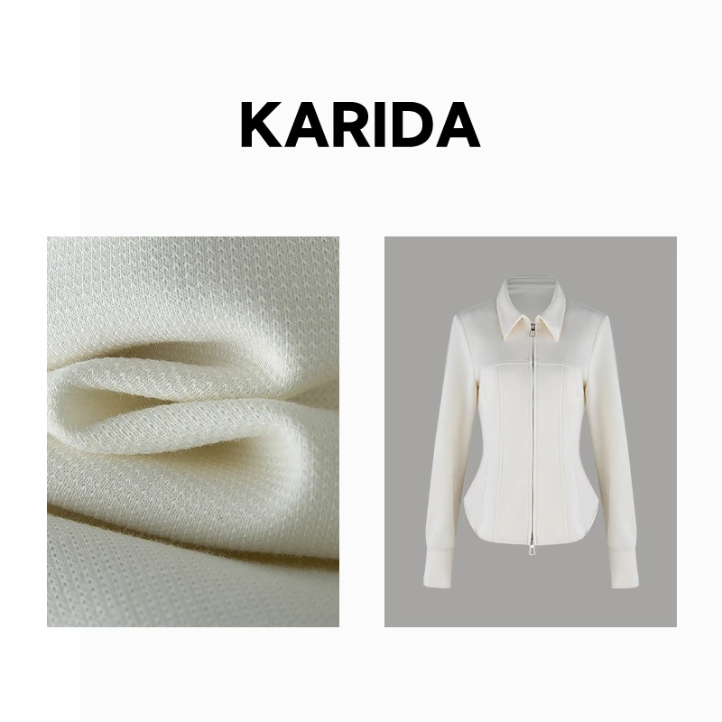 珂芮达karida【CITYGIRL】气质时尚百搭双拉链小尖领衬衣
