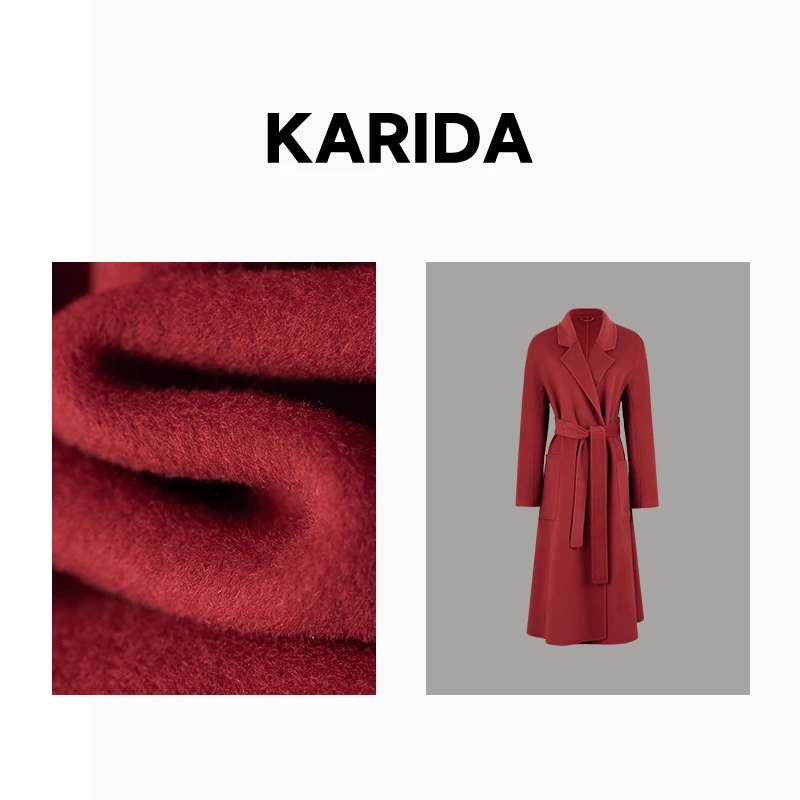 【巴黎冬日】新款绵羊毛平驳领大衣