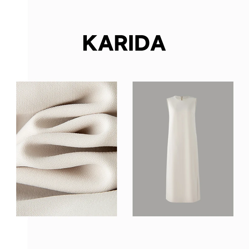 Karida珂芮达【迷恋】新款三醋酸短款&长款无袖连衣裙女装