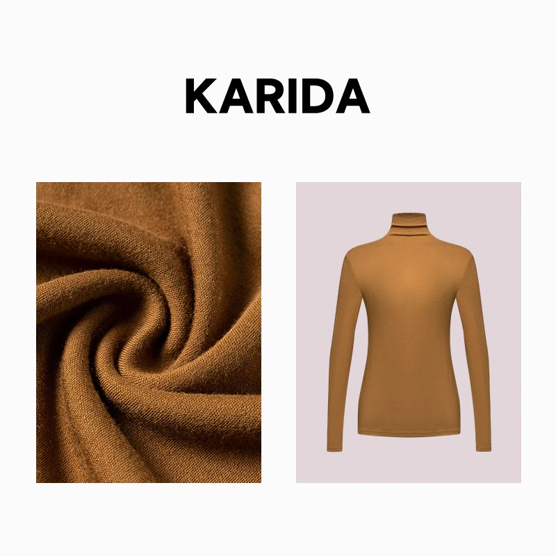 珂芮达Karida【短视频】【一缕阳光】百搭纯色打底衫修身内搭