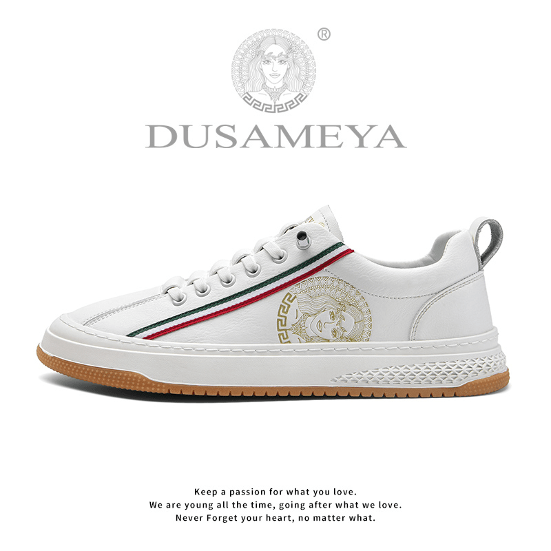 DUSAMEYA/杜莎米娅秋季轻奢男潮牌百搭男款低帮板鞋潮牌男鞋D6627