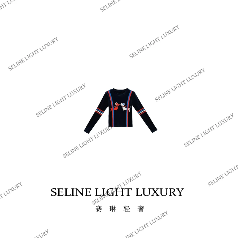 【24Q-125】2024 SELINE 秋冬轻奢设计感百搭时尚气质休闲上衣