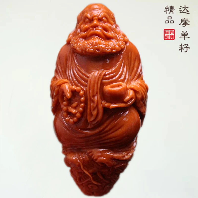 橄榄核雕达摩单籽手把件挂件手把件