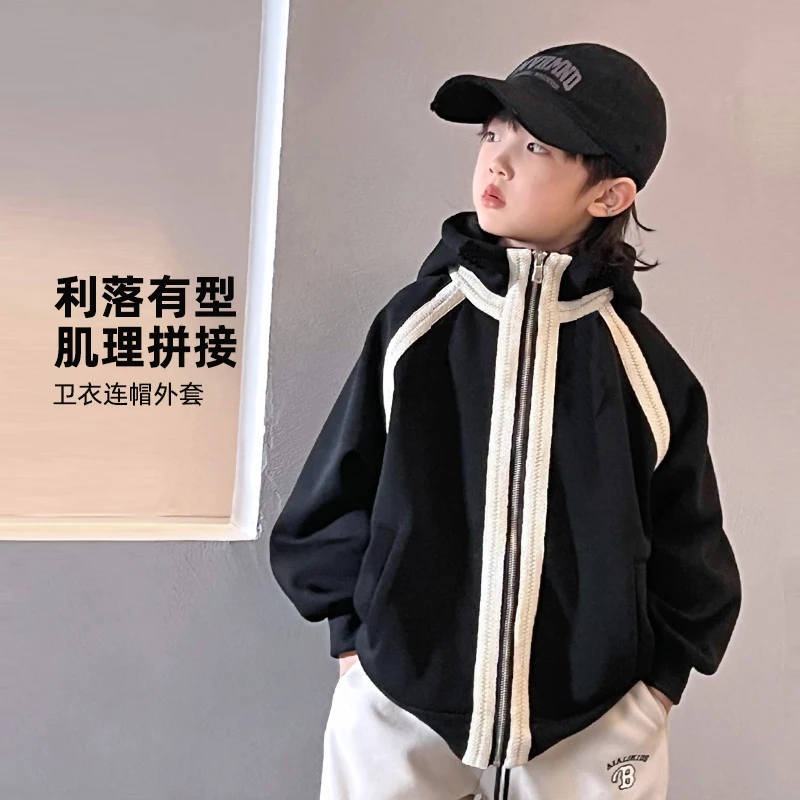 AIAIJKIDS【罗秘书】外套季男童加绒休闲开衫超萌好物宽松4099678O7