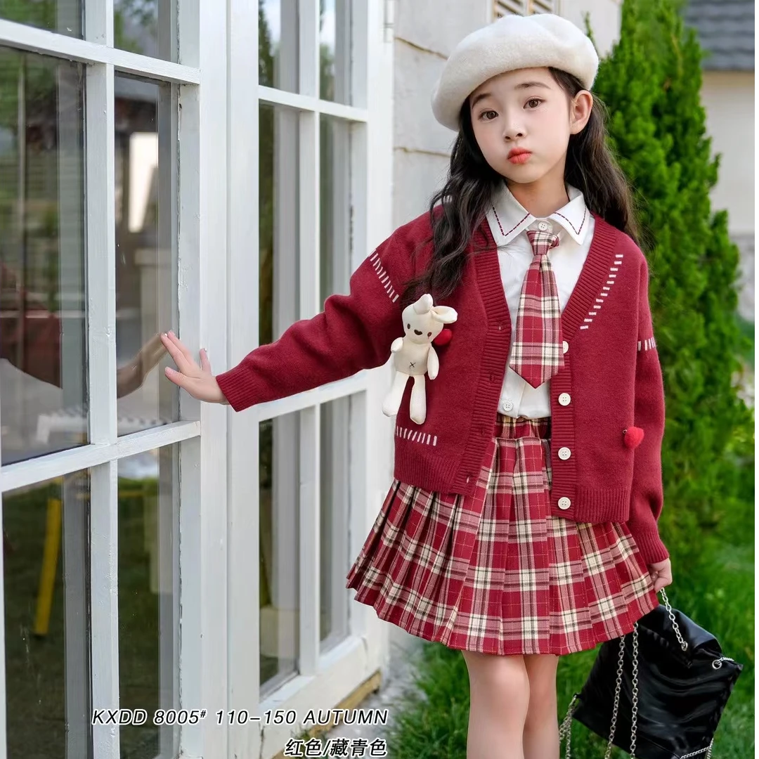 秋季新品连衣裙三件套