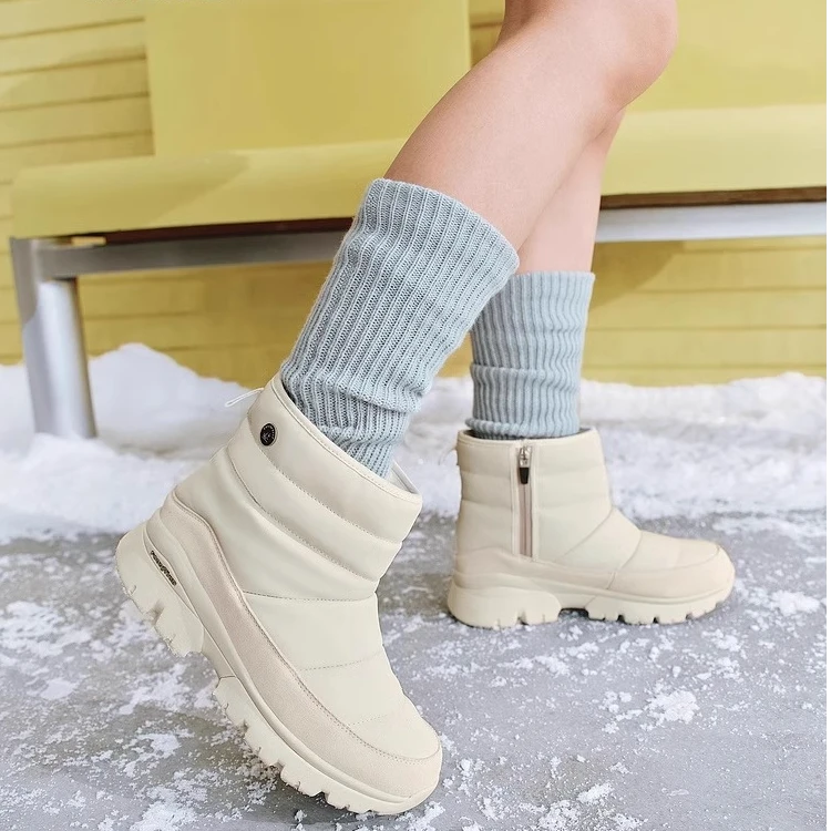 Skechers斯凯奇女士冬季户外雪地靴加绒保暖防滑时尚舒适168004