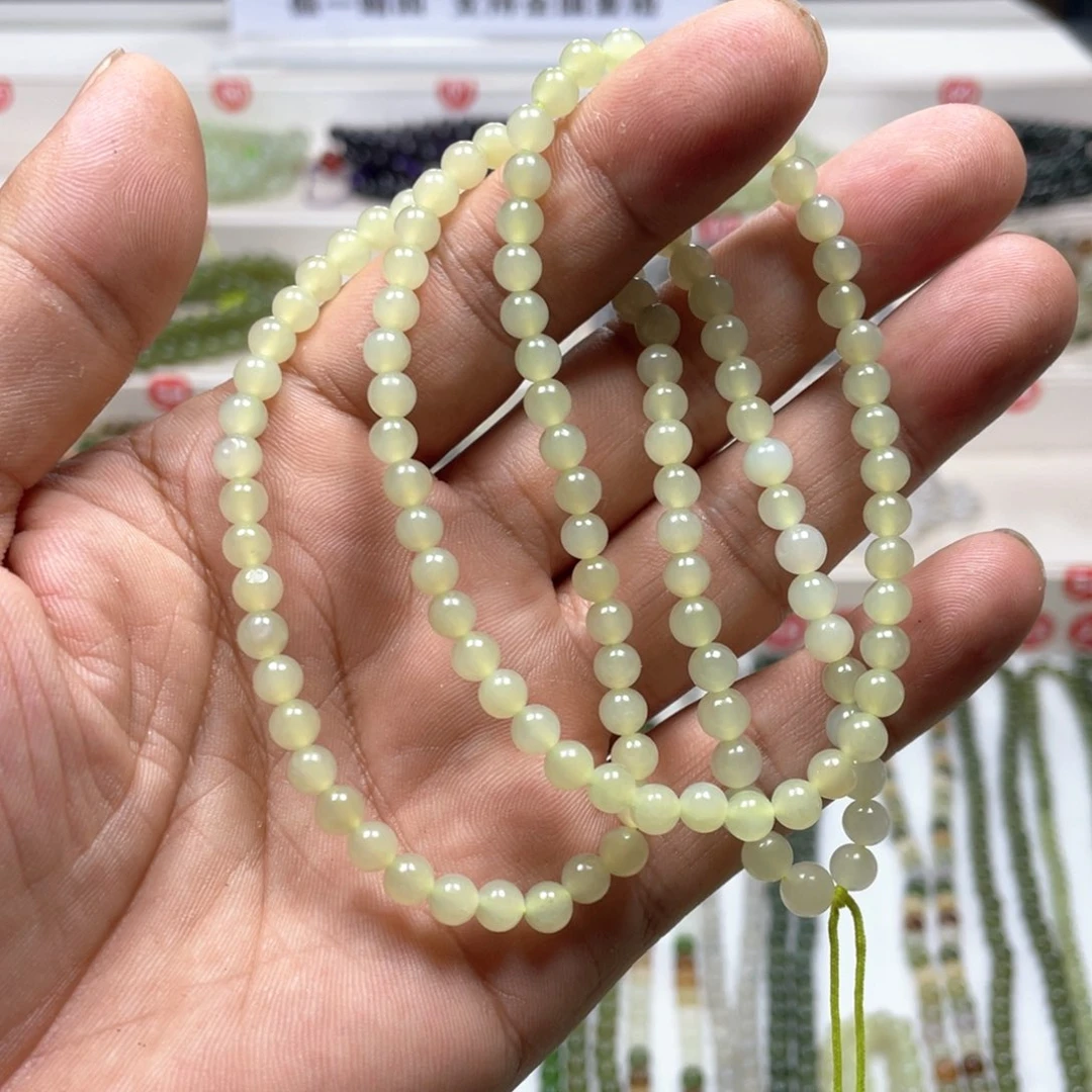 和田玉颈饰未镶嵌浅**开5mm