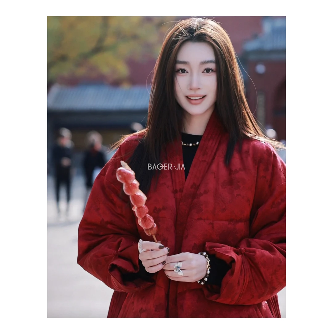 15-【倾国倾城】宝儿家含幂BH19024411冬季新款新国风飘带白鹅绒服