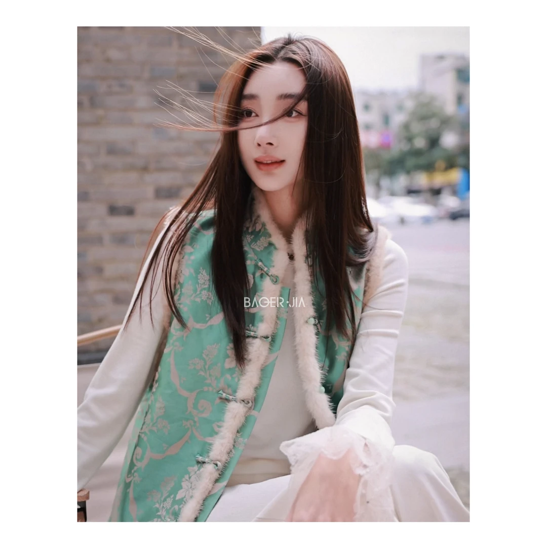 15-【灵气】宝儿家含幂BJ60924411冬季款新提花凌波仙子淡雅马甲
