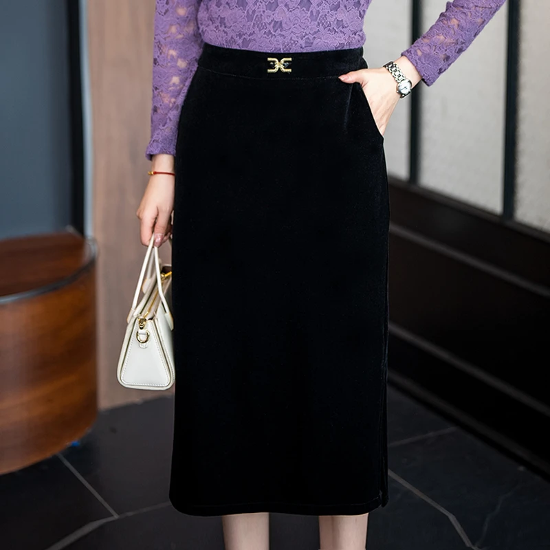 秋季新款半身鱼尾裙直筒高腰设计时尚洋气包臀裙子女