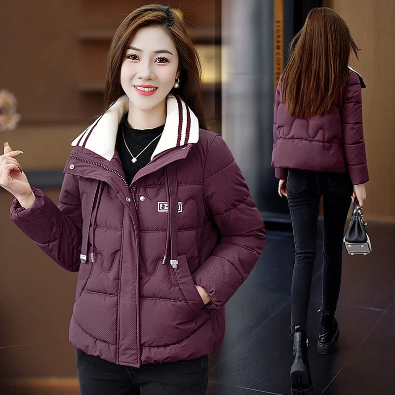 时尚加厚羽绒棉服女冬季新款洋气显瘦小个子保暖立领棉衣棉袄