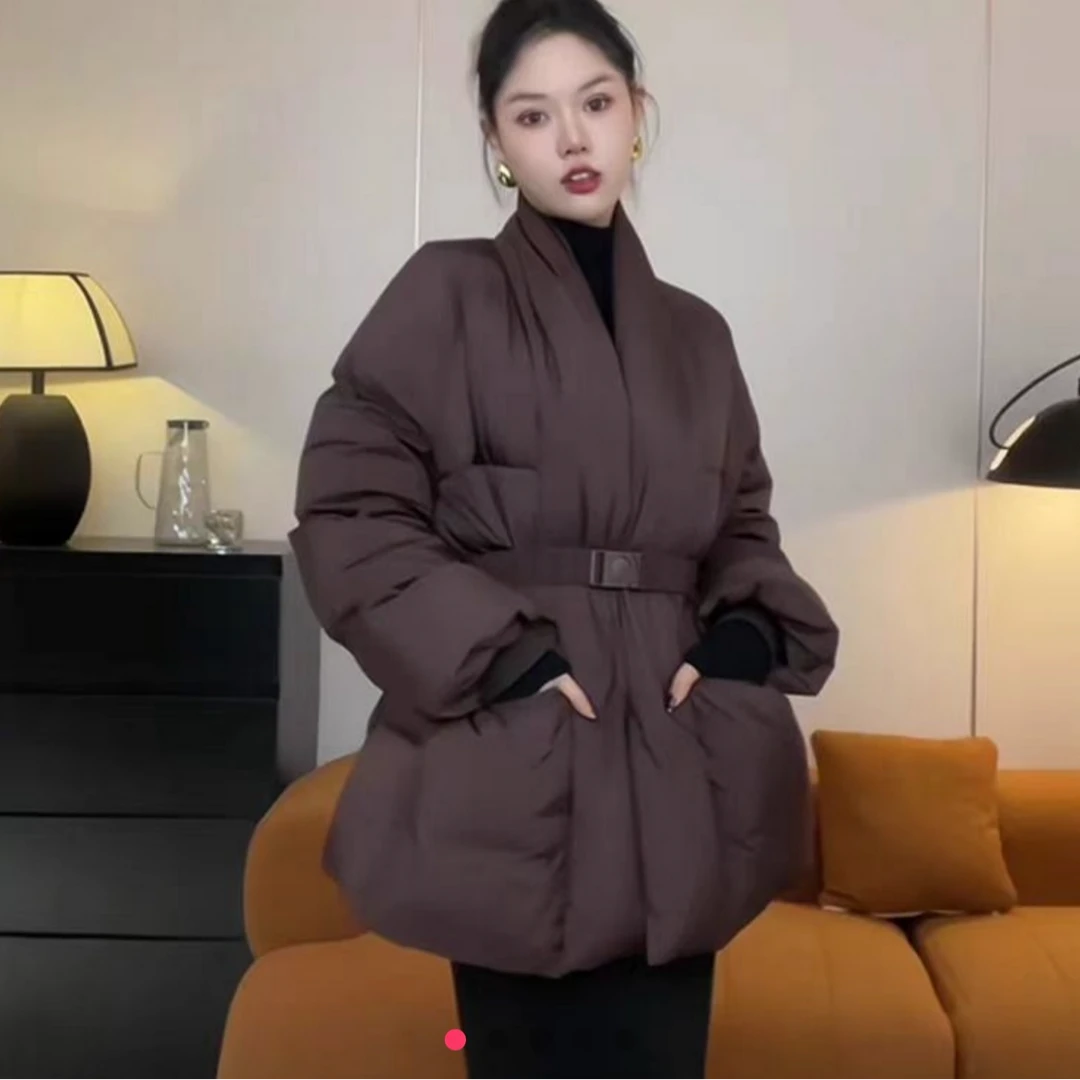 【三十八度六】2025时尚百搭轻奢风设计师新款ins羽绒服冬季中长款