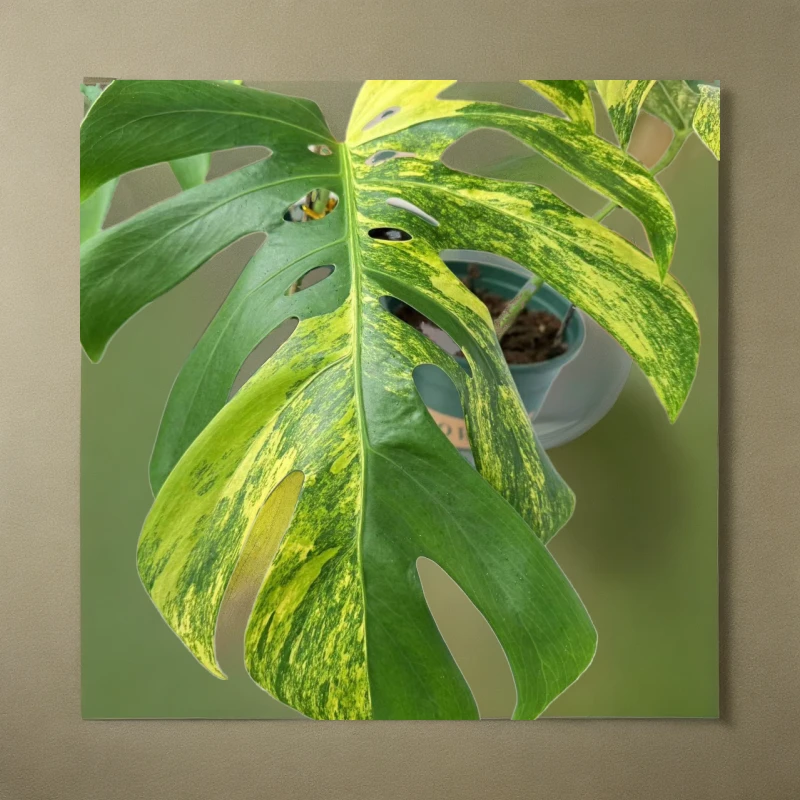 黄锦龟背竹热植绿植室内阳台