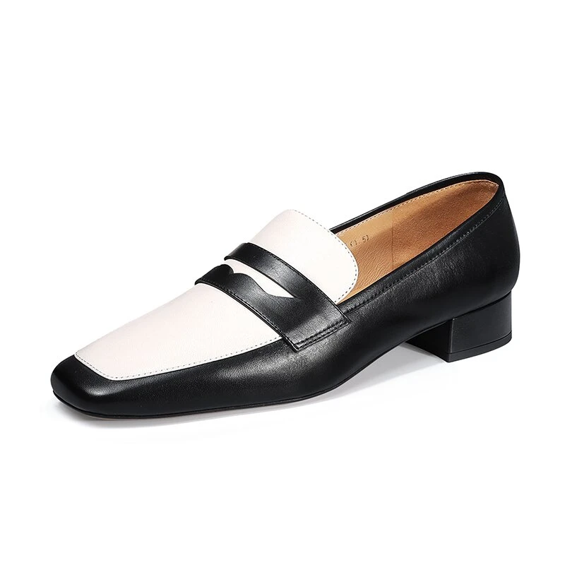 2024女士时尚潮流圆头乐福鞋 鞋面牛皮+羊皮 猪皮内里 百搭英伦风