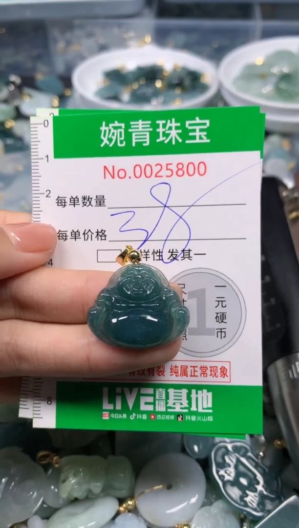 【闪购商品】翡翠吊坠(不含链)未镶嵌含绳25800