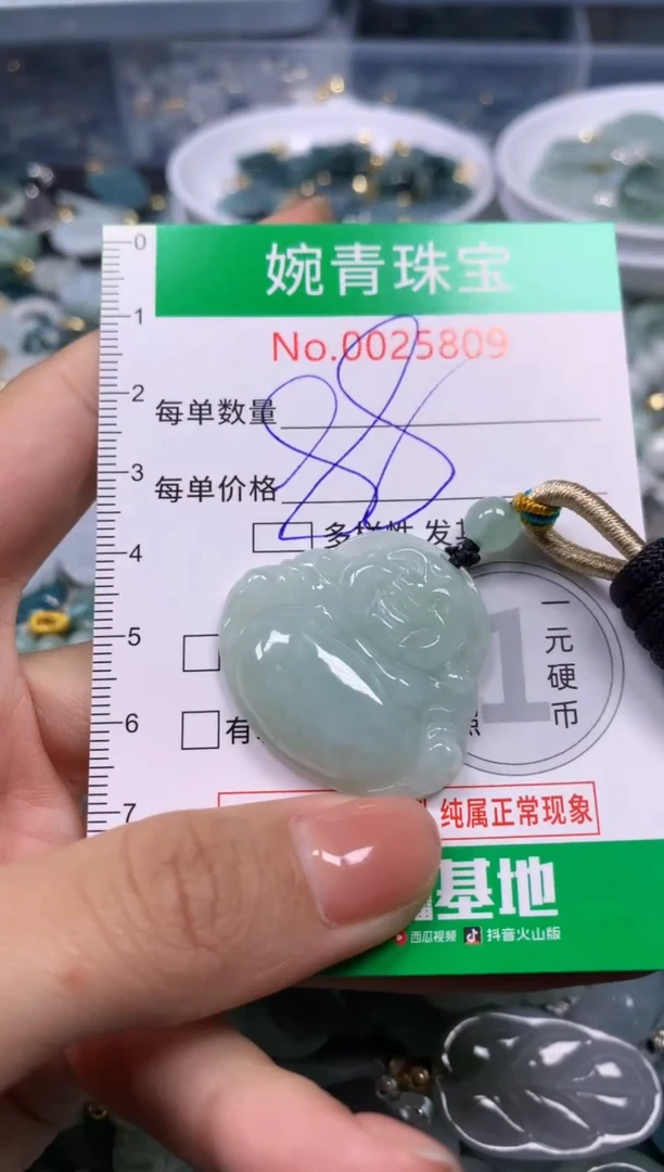 【闪购商品】翡翠吊坠(不含链)未镶嵌含绳25808