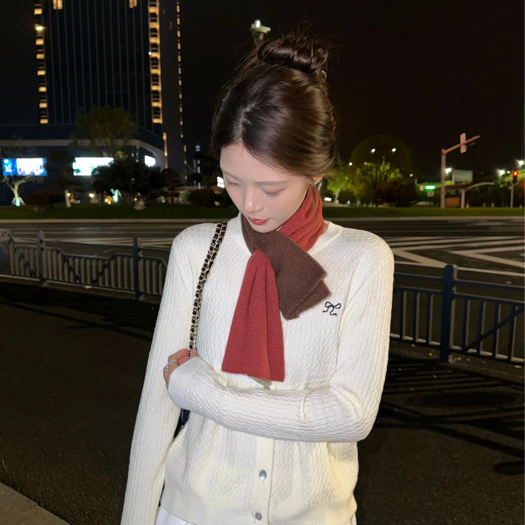 康赛妮a级-羊绒围巾女围脖冬季山羊绒围巾7针厚暖情侣亲子秋冬款