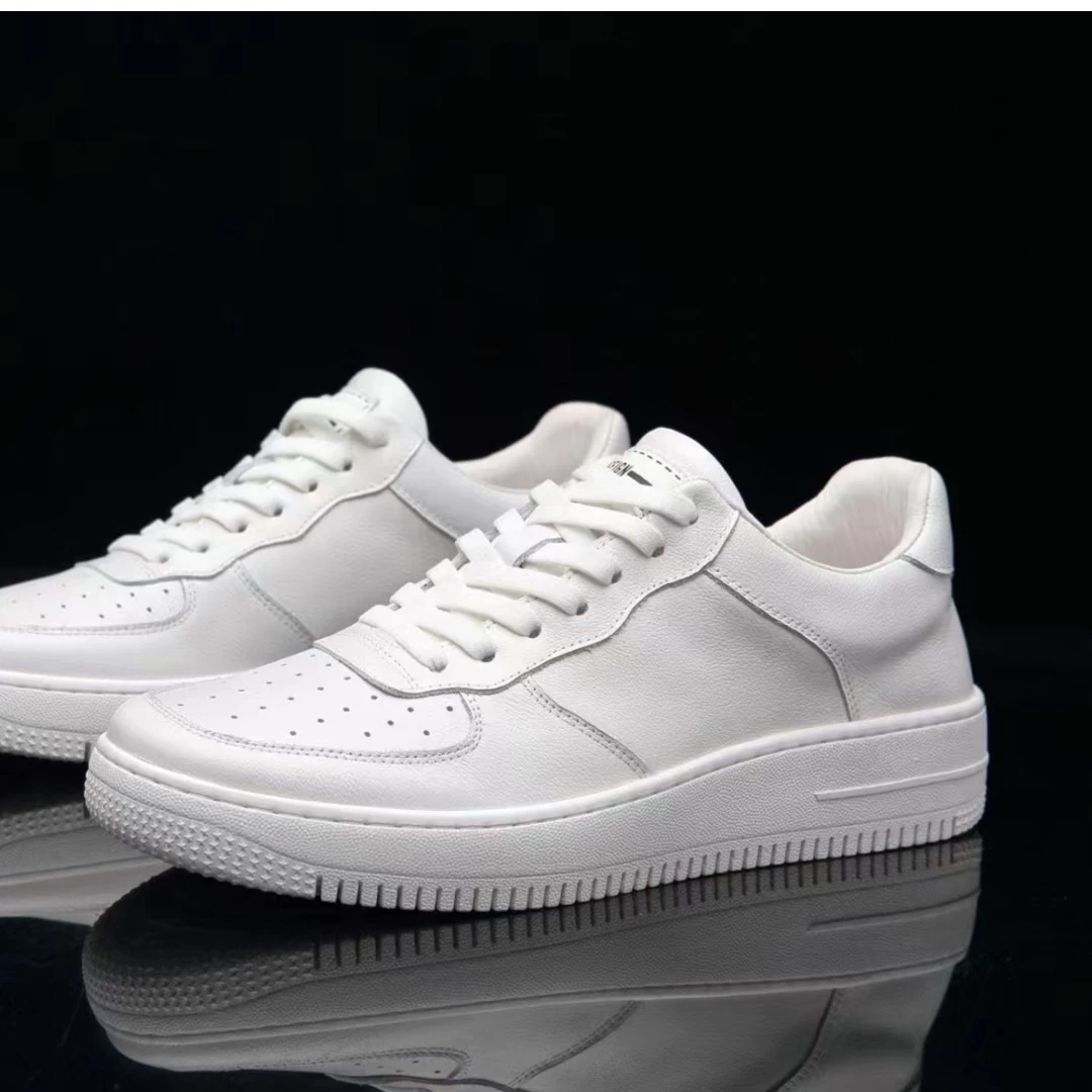 头层牛皮春夏新款百搭真皮板鞋透气开车透气真皮小白鞋098