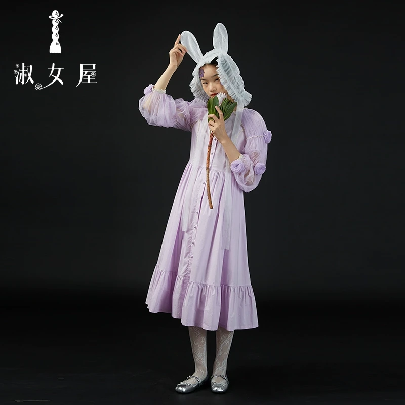 淑女屋官方旗舰店巴黎雪纱连衣裙