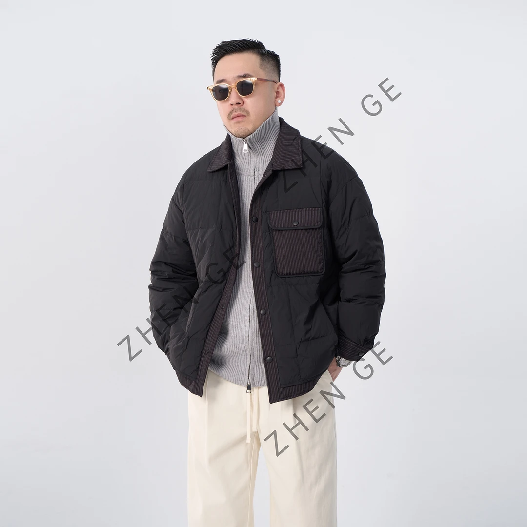 【ZHEN GE】白鸭绒 羽绒服 衬衫款 经典百搭
