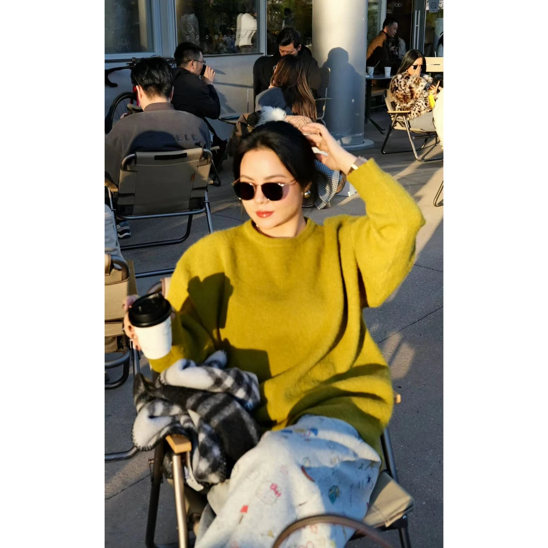 SP【朦胧冬日】 松弛感宽松毛衣软糯细腻纯色套头针织上衣毛衣