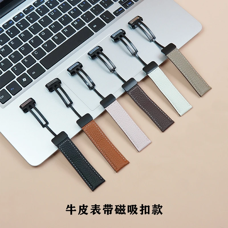 琅琨8047荔枝纹牛皮表带适用华为手表带苹果手表表带华为gt5表带