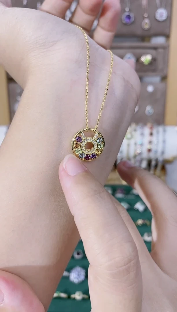 【闪购商品】水晶项链银S925镶嵌天然带证书