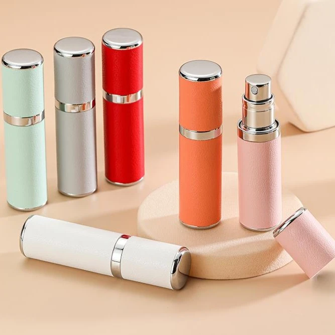 香水分装瓶底部充装高端皮革香水瓶旅行便携迷你喷雾瓶小空瓶5