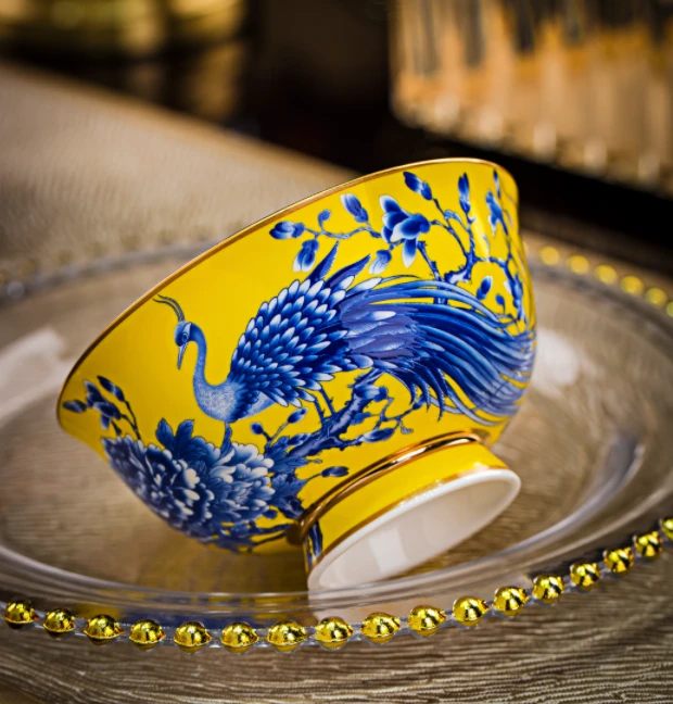 【凤鸣朝阳5英寸碗】珐琅彩高端餐具凤鸣朝阳家用米饭碗陶瓷碗