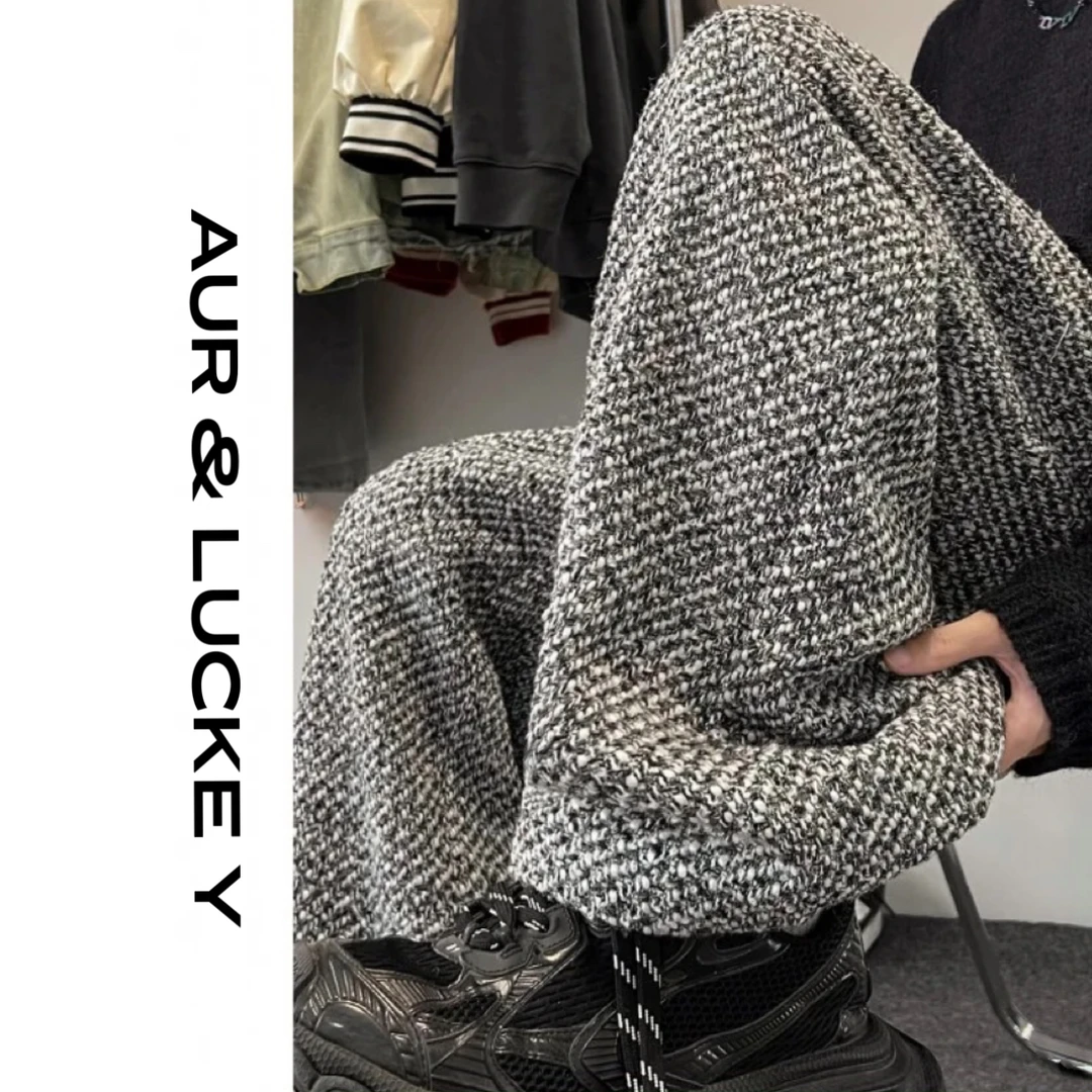 【心软的神】800g左右高版本高克重卫裤！轻奢粗花呢针织卫裤CO2805