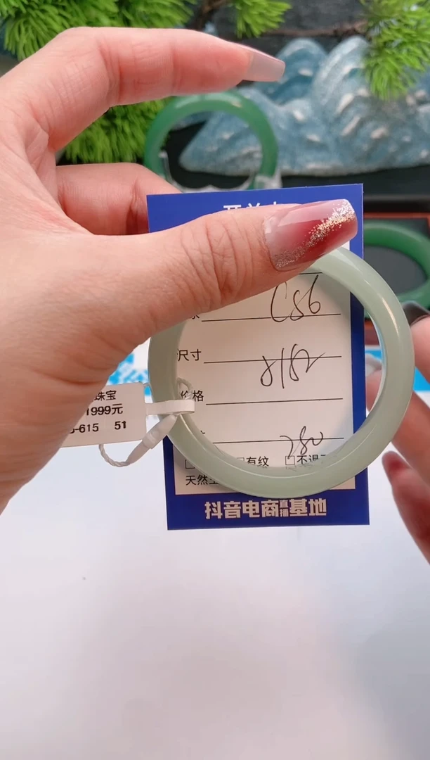 【闪购商品】石英质玉手镯未镶嵌c56东陵玉微色差