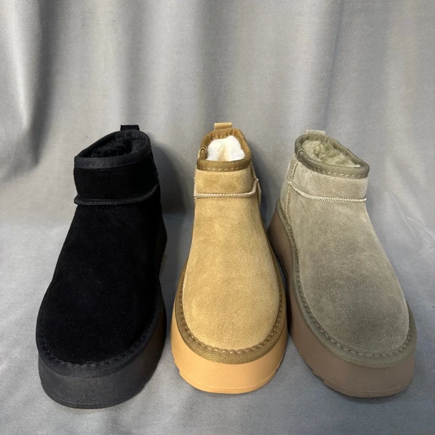 9111-1新款超级好看女款雪地靴短款加绒棉鞋