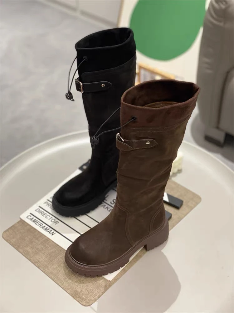 6152厚底增高百搭长筒靴新款靴子女爆款长靴不累脚时装鞋 be