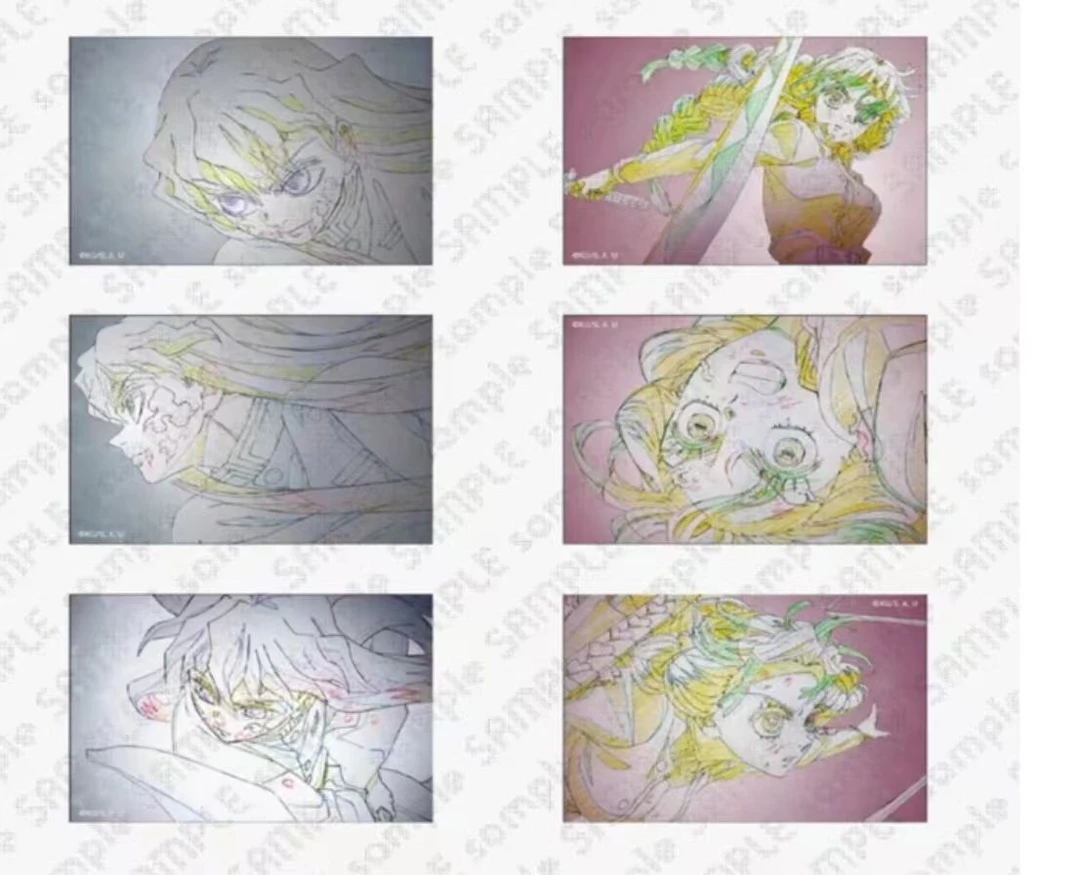【鬼灭之刃】ufotable世巡原画线稿方吧唧蜜璃 时透  盲袋代拆