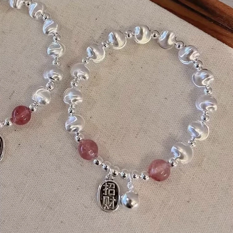 铜合金手链 新中式高级感百搭气质拉丝工艺重工福牌手链732