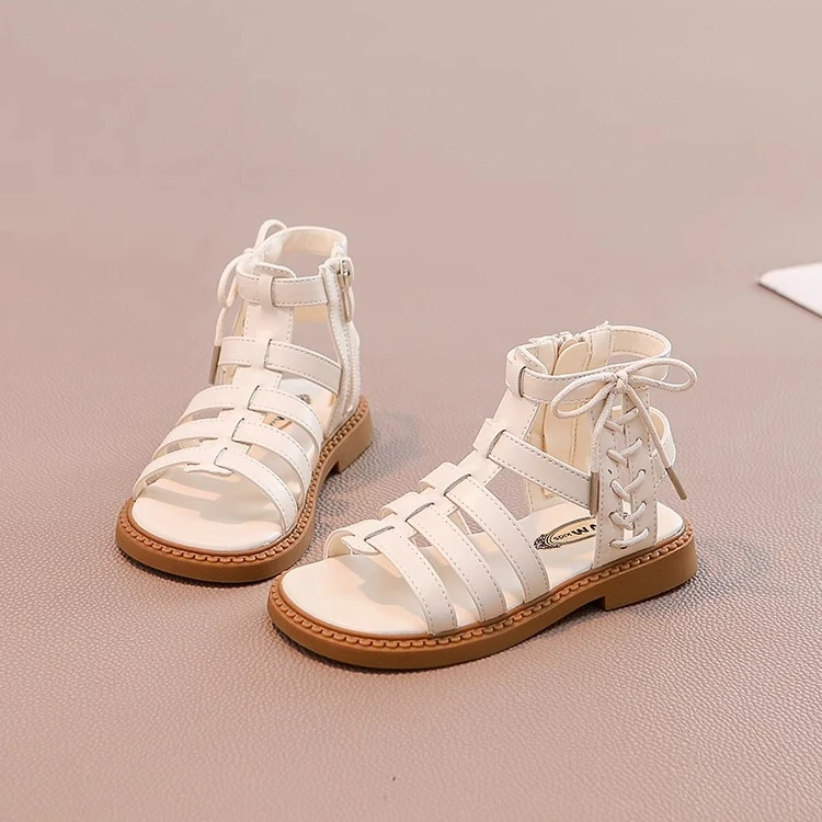 女森系夏季车缝线休闲风凉鞋罗马鞋宝宝软底公主鞋童鞋