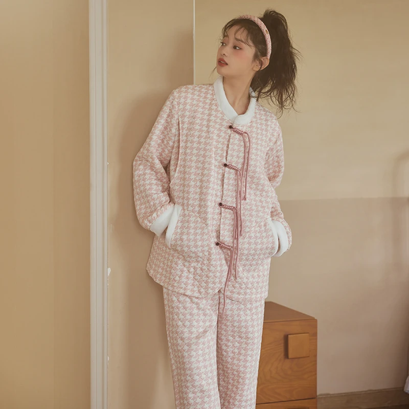 珈莹艾空气棉月子服秋冬产后纯棉孕妇睡衣套装春秋产妇哺乳家居服