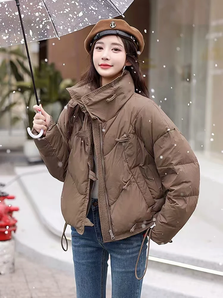 2024秋冬爆款新中式立领短款时尚设计感外套