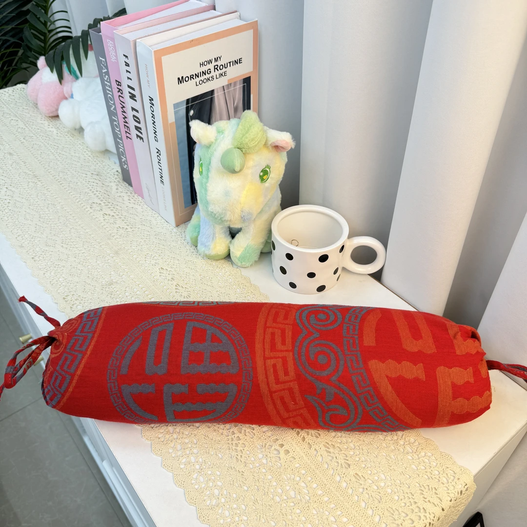 【百福 糖果枕】精梳棉双层纱荞麦壳颈椎枕护颈枕头