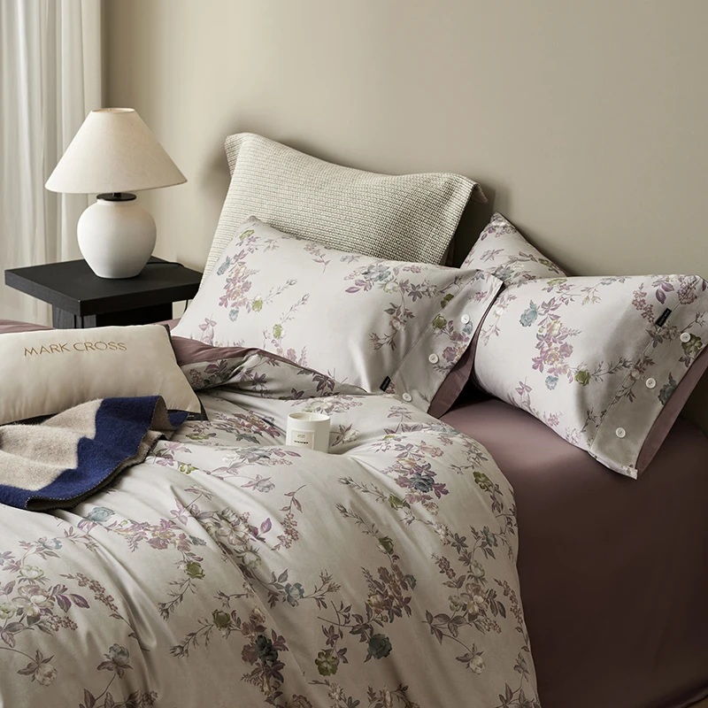 【小周书记】玛洛驰新款时尚轻奢纽扣印花全棉四件套