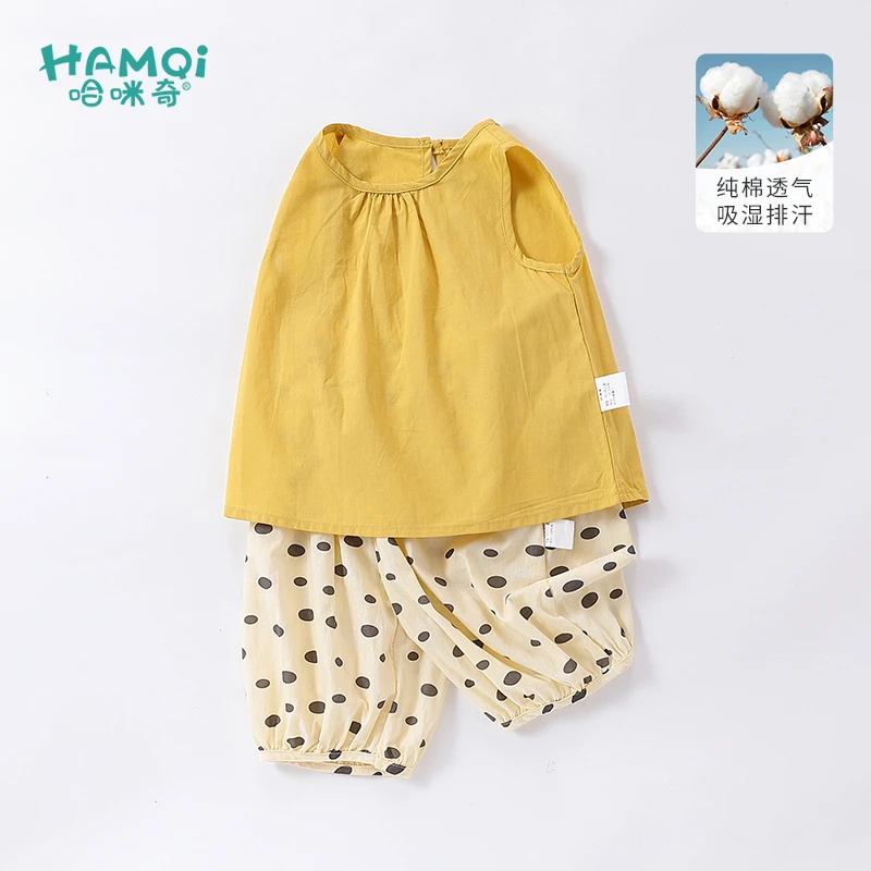 童装女童夏季套装新款儿童背心2025洋气中小童女宝宝夏装休闲衣服