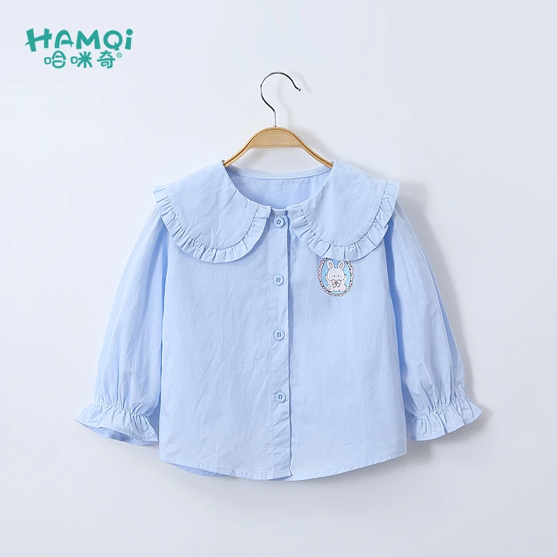 儿童衬衫童装女童秋装宝宝衣服春秋款长袖T恤2025新款学院风上衣