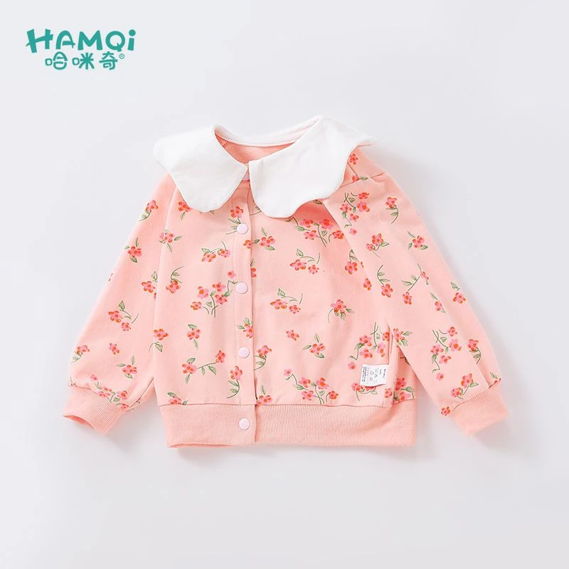 【旗舰店】童装儿童外套女童洋气宝宝衣服女中小童针织上衣春秋季