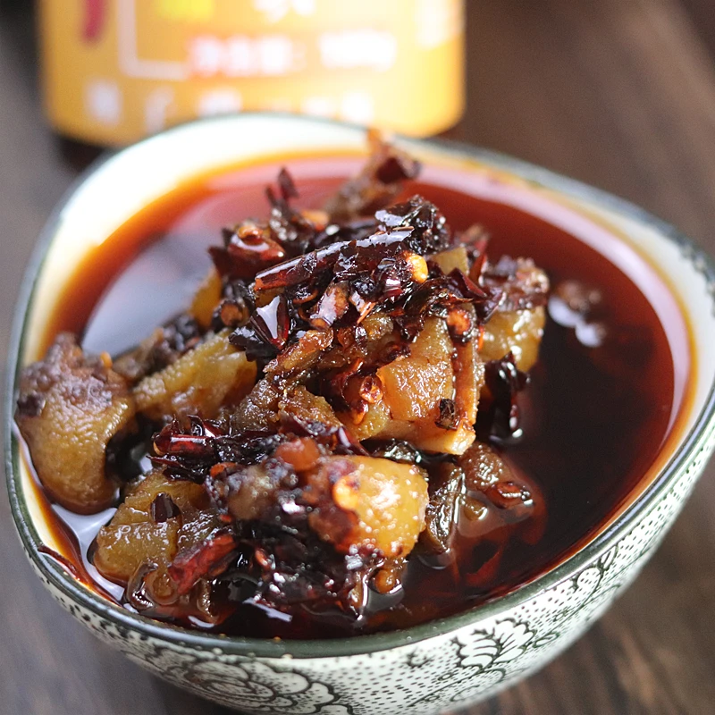 贵州尖兵食品辣子鸡辣椒酱 香辣辣椒酱拌饭 厨房调味料180g*3瓶装