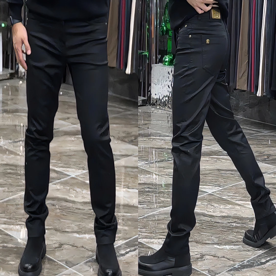 【现货速发】春季修身商务弹力男士休闲裤欧货时尚百搭小脚裤8876