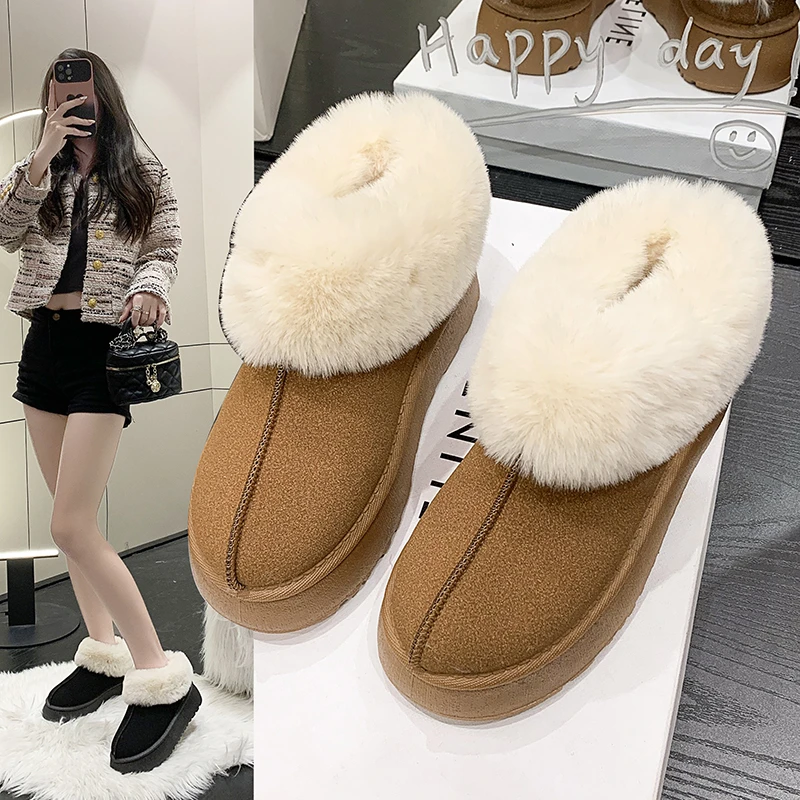 福利款~厚底防滑保暖雪地棉鞋女