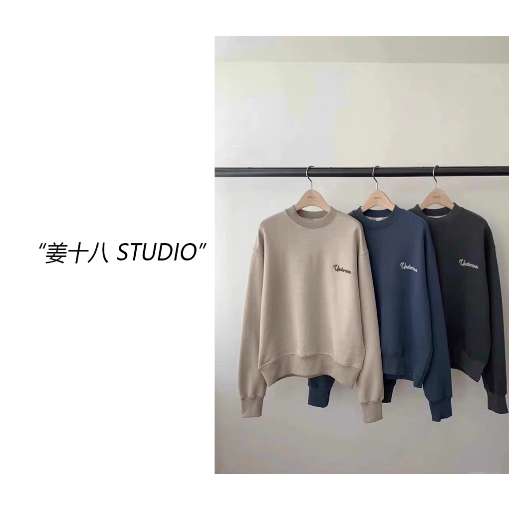 姜十八-「卫衣爱好者」韩国单ubderson宽松字母刺绣休闲卫衣